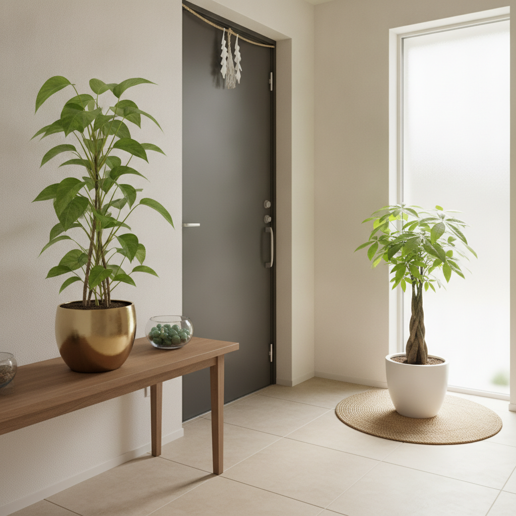 金運アップ 風水 玄関 観葉植物
